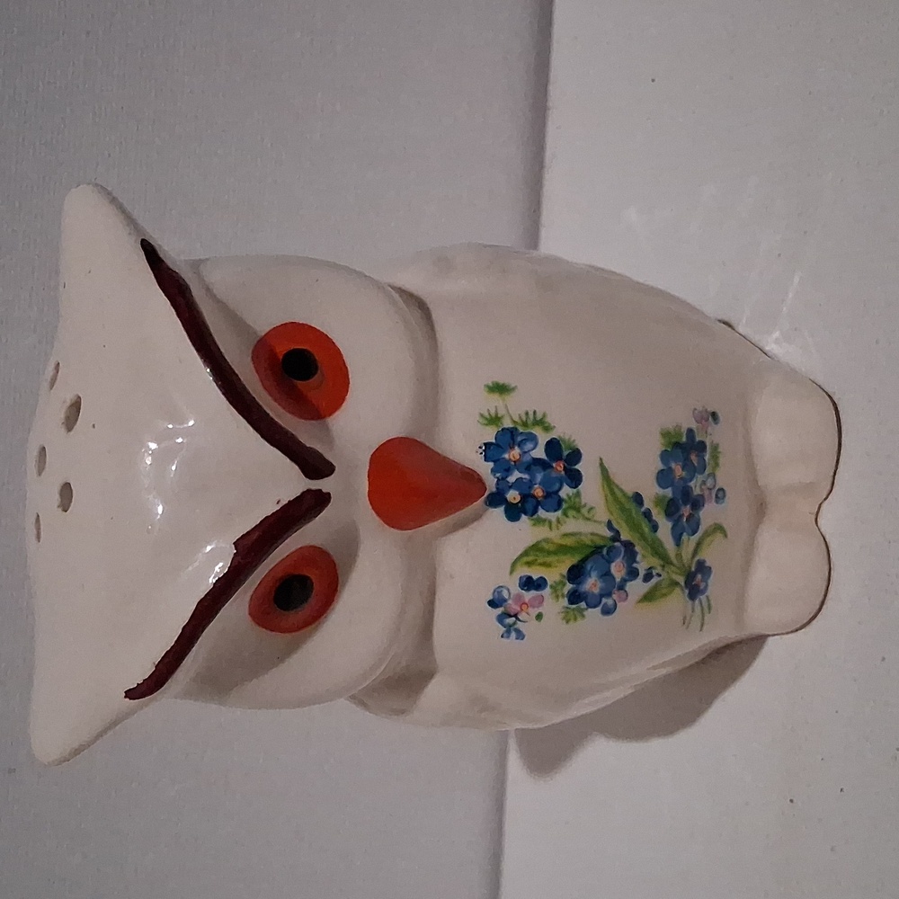 Vintage Floral Owl Fragrance Holder